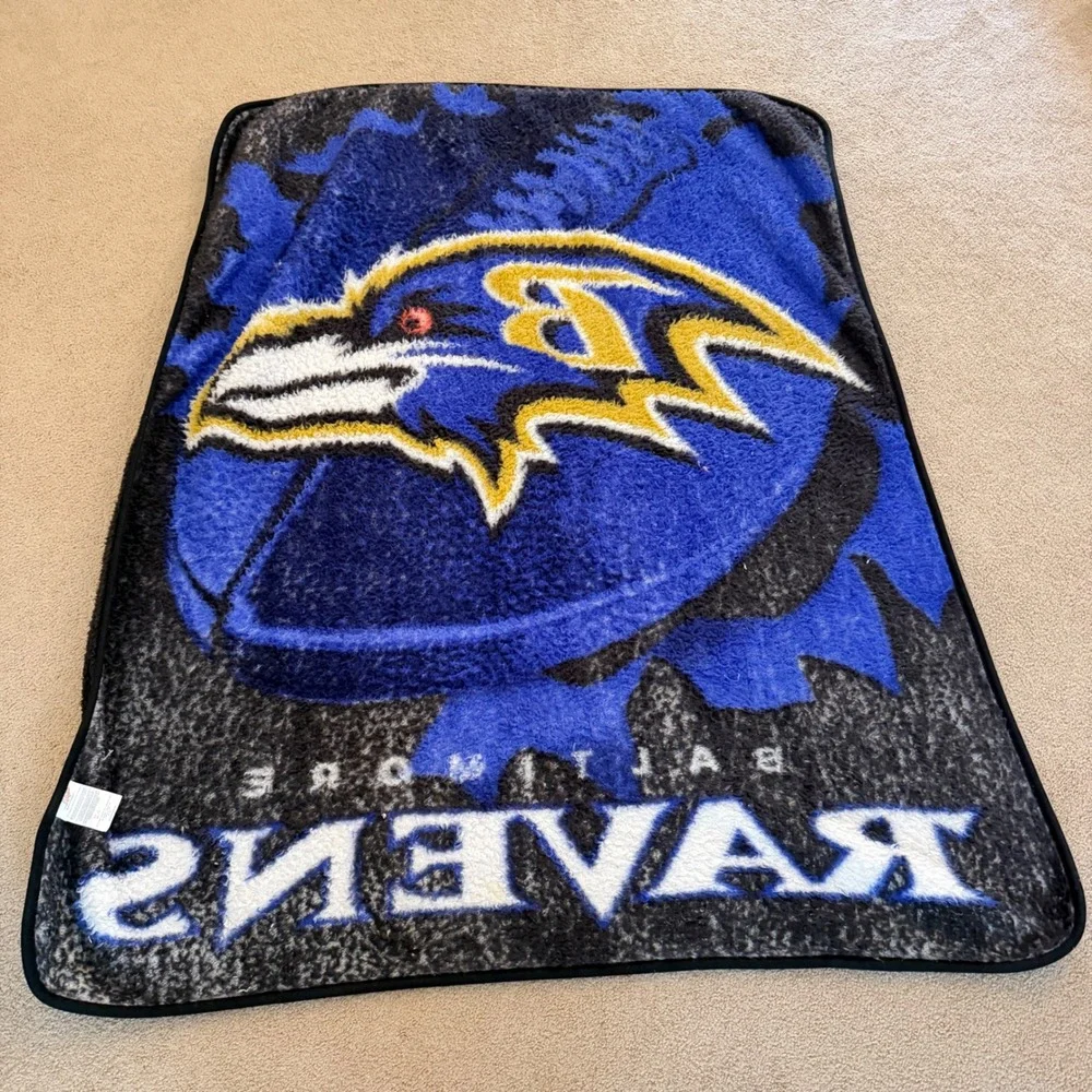 Baltimore Ravens Blanket 48x60 Purple Sherpa Fleece The Northwest Company